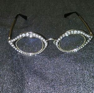 Cat eye crystal glasses